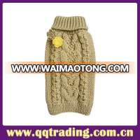 Comfortable Designer Crochet Flower Hand Knitted Dog Sweater Dog Clothes Factory